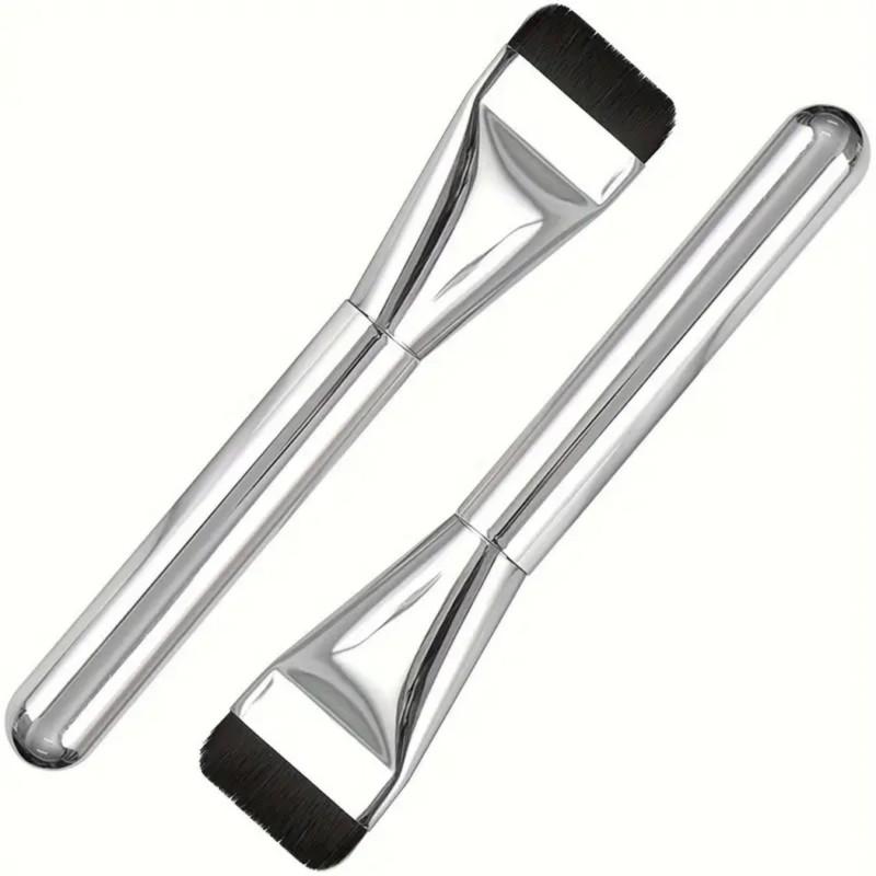 

2pcs Ultra Thin Foundation Brush - Lightweight Skinny Flat Contour Brush for Seamless Cream & Liquid Makeup Blending