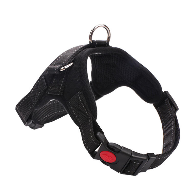 Soft Mesh Dog Harness (M) (Black)