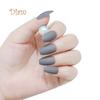Fetong 24Pcs Coffin False Nails Tip Art Decoration Full Cover Matte Fingernail Stickers