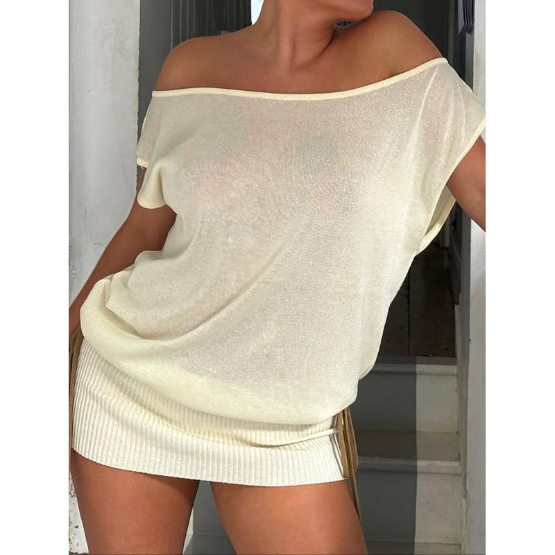 European and American Spice Girls Lazy Sexy Wind Short Sleeve Dress Wool Women's Clothing 2026 Summer
