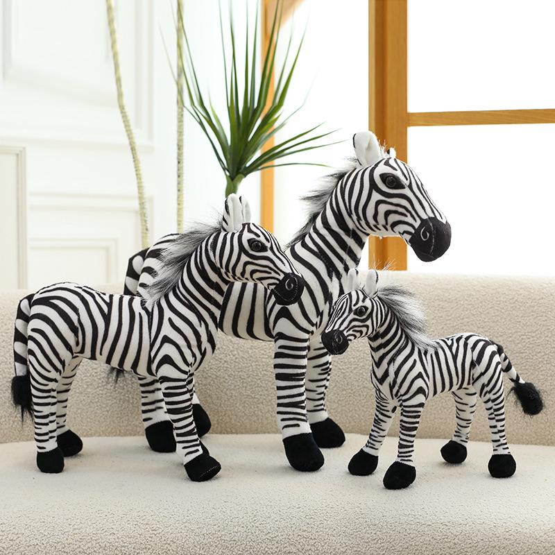 Cross-Border Plush Toy: Zebra & Reindeer - Forest Friends Series