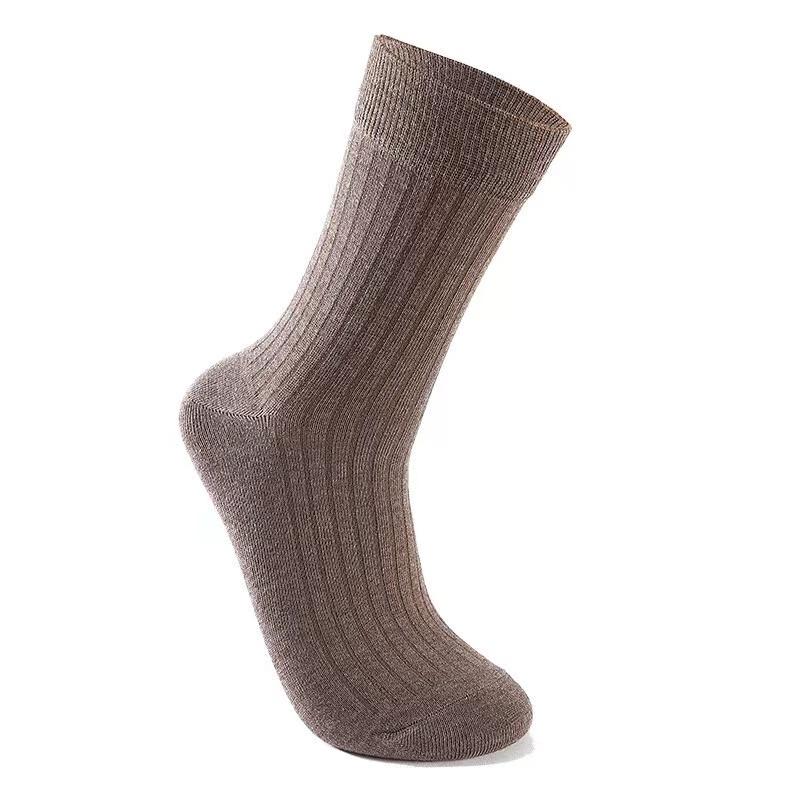 Socks Set Solid Color Stripes Women's Casual Socks Autumn Simple Women's Medium Length Socks Pattern Style
