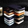 Matte Titanium gray Lichee leather pattern phone case for iPhone 16 15 14 13 12 11 Pro Max metal lens frame shockproof hard case