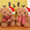 Dress Up Christmas Bear Plush Toy Soft Bear Stuffed Doll  Valentine's Birthday