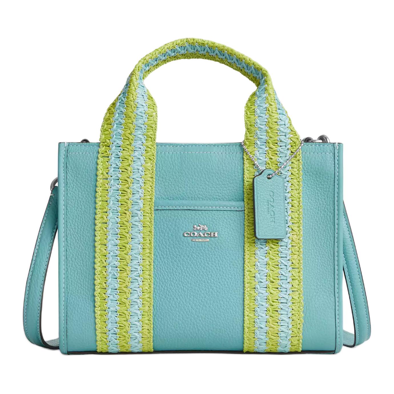 

Coach Smith 24 Removable Adjustable Shoulder Strap Pebbled Leather Shoulder Tote Bag Medium Women Handbags Light-Turquoise CBG91-SVNBE Basic Set (Bag+Dust Bag)