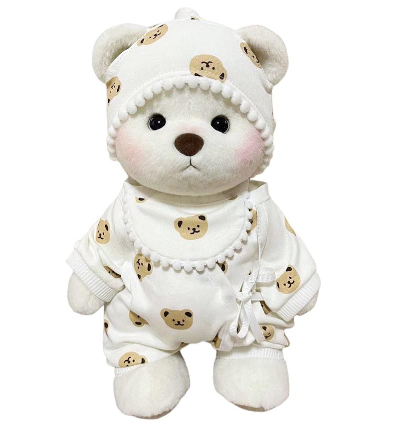 30cm Handmade Teddy Tale Bear Plush Toy Change Dress Baby Crawling Cloth Girl Hug Cuddly Plushie Doll for Girlfriend Gift
