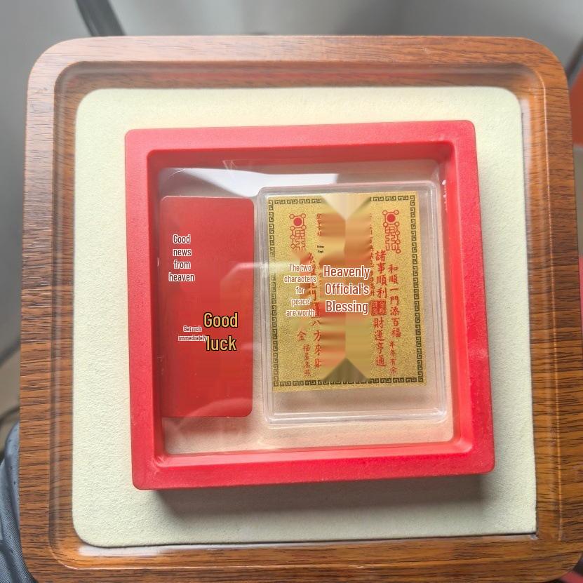 999 Pure Gold Mobile Sticker Gift Set: Fortune-Themed Cultural & Creative New Year Gift Set