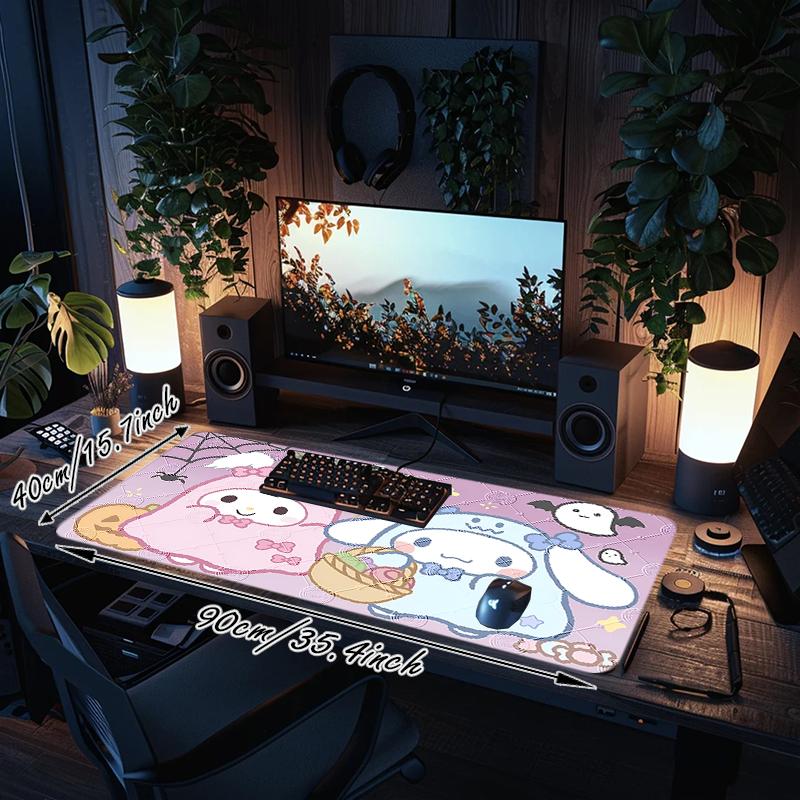 1Pc Ghostly Friends Halloween Gaming Mouse Pad Keyboard Desk Mat Non-slip Rubber Lock Edge Waterproof Computer Mousepad for Office Home Decor K1764