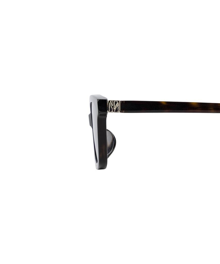 Teulimingbeodeu Signature Plaque Sunglasses [ Brown ]