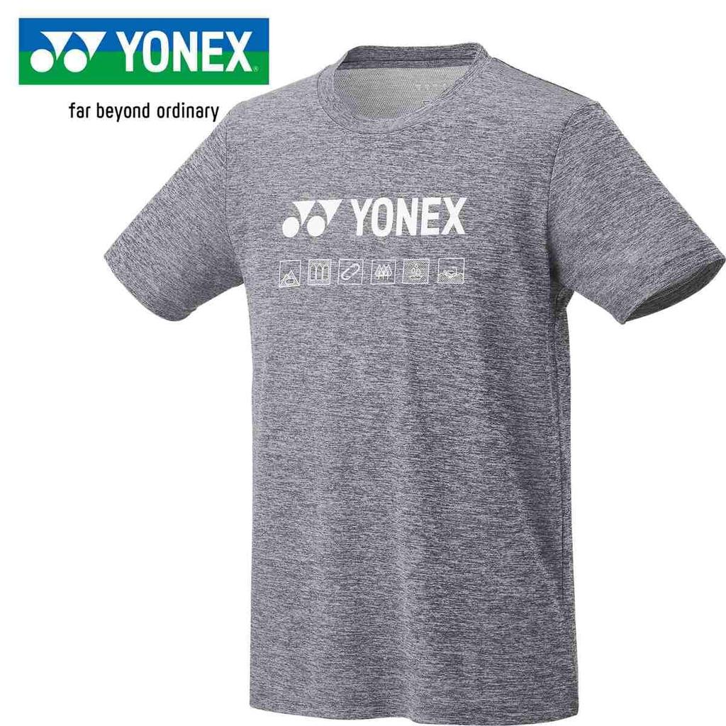 YONEX Short Sleeve Dry Navy Blue Size M T-Shirt (Fit Style), (019),