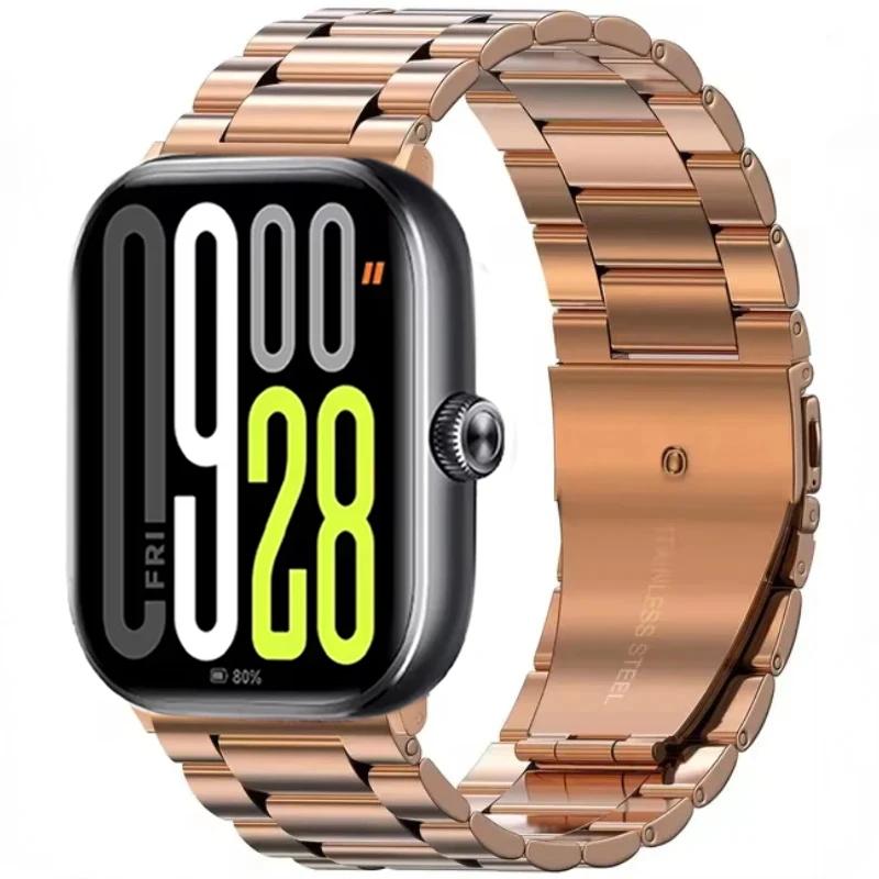 Metal Strap for Redmi Watch 5/Redmi Watch 4 Adjustable Stainless Steel Bracelet for Xiaomi Mi Band 9 Pro/Mi Band 8 Pro Wristband