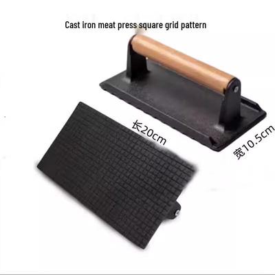 Rechteckige Grillpresse aus Gusseisen