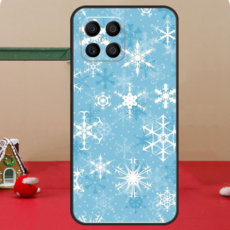Christmas Snowflakes Case For Honor Magic 6 7 8 Pro Honor 400 200 70 90 Lite X8c X8b X9a X9b X9c X9d Win RT Cover