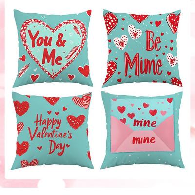 New Valentine's Day Pillow Cover, Love Decorative Pillow Cover, Home Sofa Bedside Cushion Pillow Cover