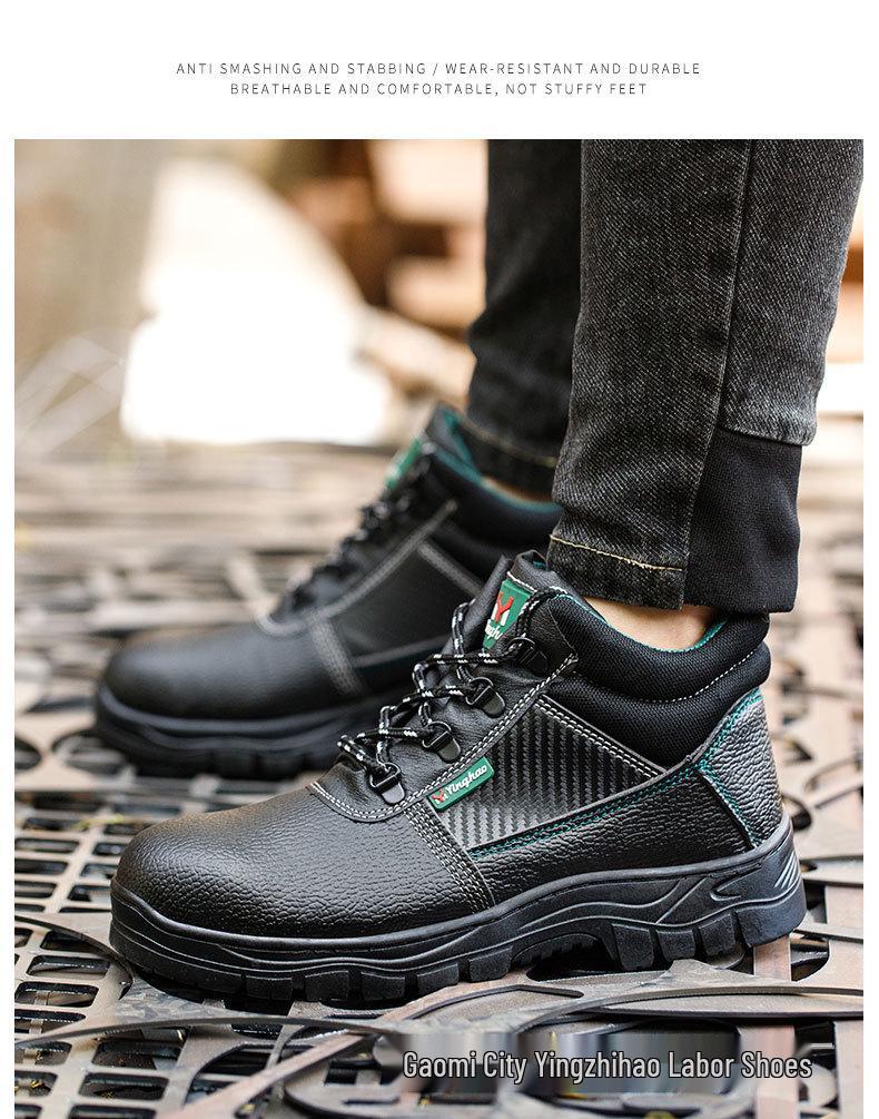 Custom Anti-Smash Breathable Safety Shoes - Wear-Resistant and Anti-Slip Puncture-Proof for Men