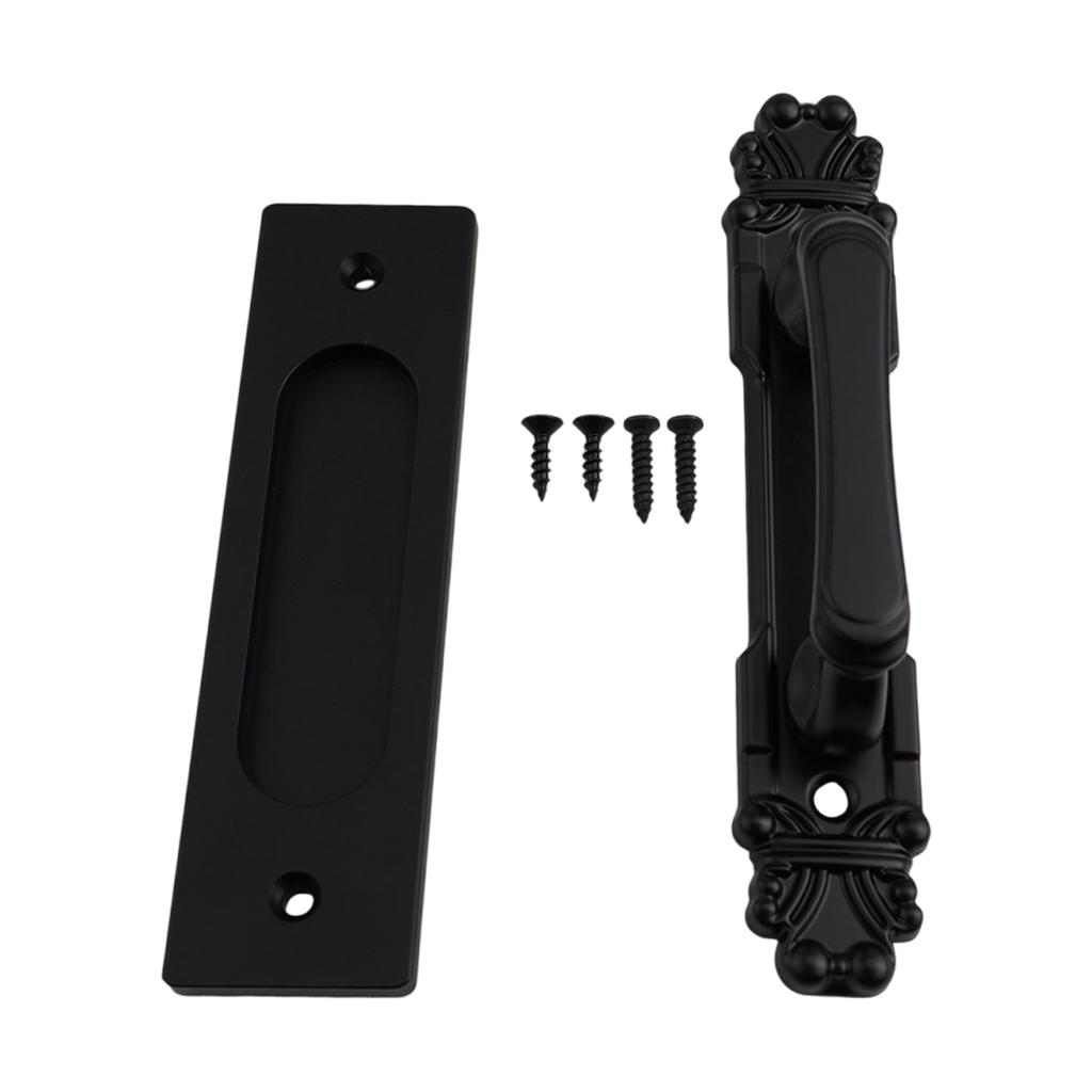 Barn Door Pull Sliding Door Handle Hardware Black Heavy-duty Interior Wooden Door Handle No Punching Furniture Cabinet Pull