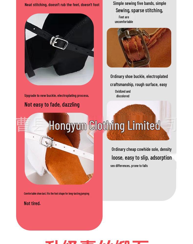 New Style Girls' Latin Dance Shoes with Soft Sole and Flat Heel