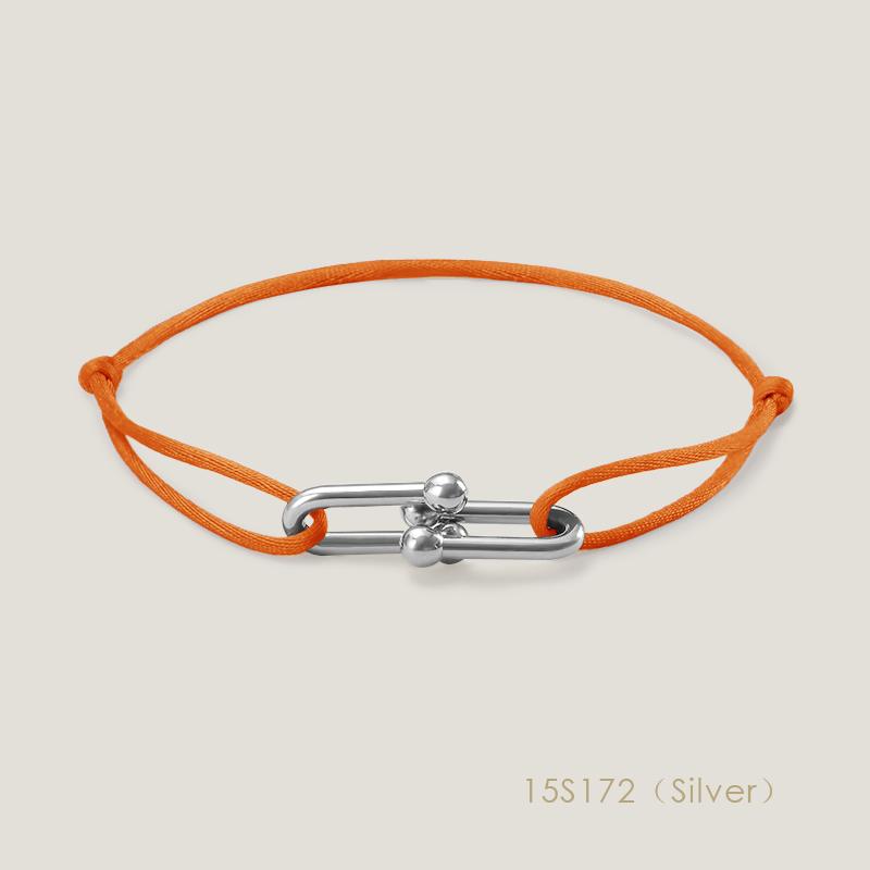 High Quality Classic Small U-Shape Charm Bracelets for Women Adjustable Silk Rope Bracelet Female Jewelry Gifts Wholesale