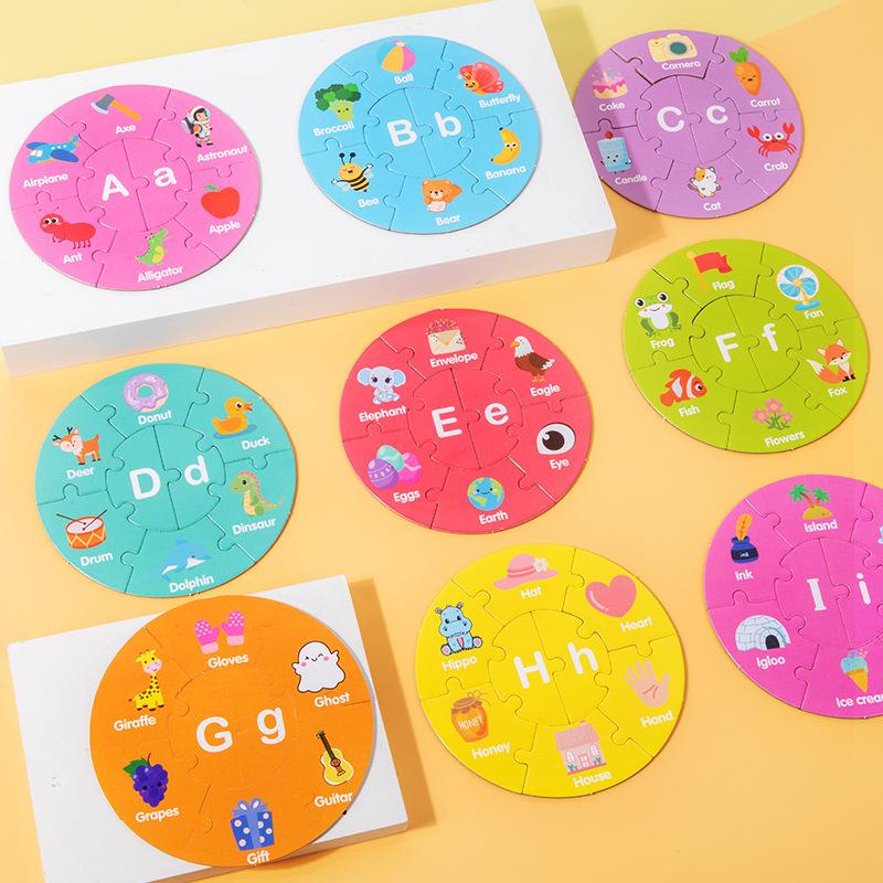 CPCE Kids' Double-Sided Animal Alphabet Puzzle & Parent-Child Interactive Board Game