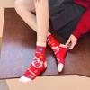 Cartoon Letter New Year Red Socks Mahjong Horse Year Red Socks Good Luck Socks  Autumn Winter
