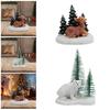 Xmas Deer Figurine Resin Craft Miniature Festive Ornaments for DIY Christmas Fairy Garden Decoration