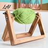 Solid Wood Yarn Dispenser Wooden Crochet Holder Rotatable Portable Organizer Rack Stable Stand for Travel Mortise And Tenon Frame Home or