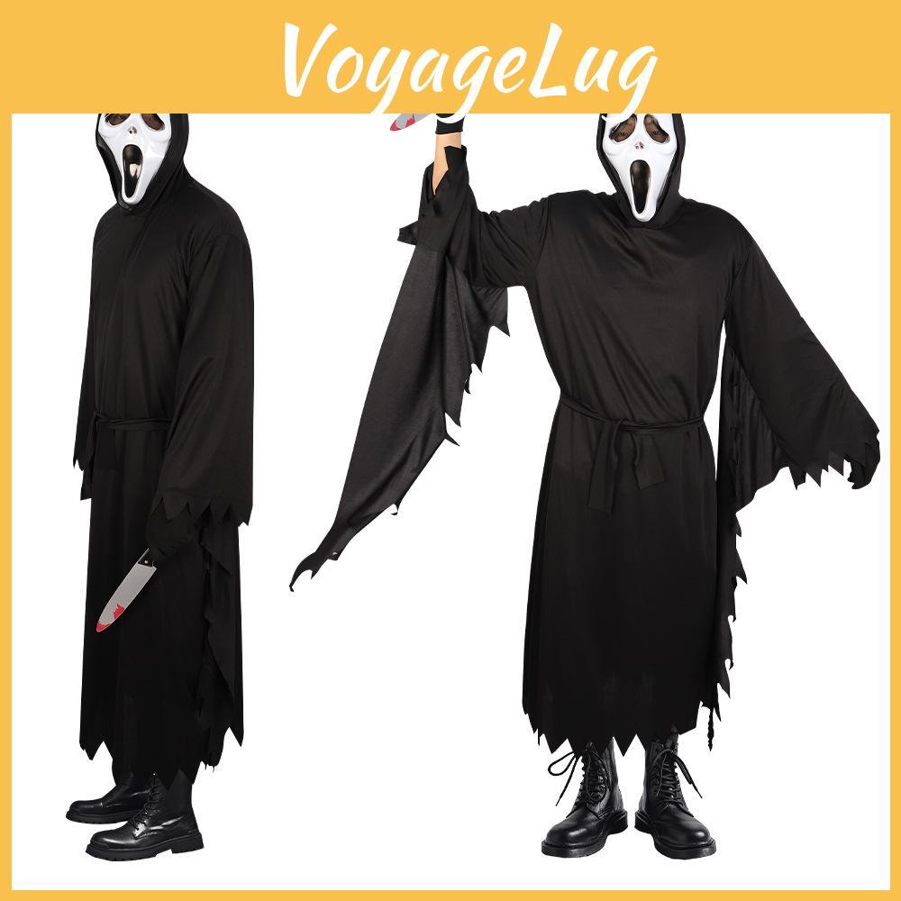Halloween Outfit Scream Polyester Cloak Mask Cosplay Enthusiasts Characters