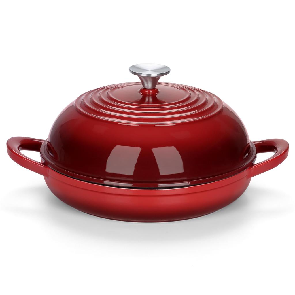 סיר יציקה מצופה אמייל סיר הולנדי לתבנית לחם עם מכסה 10 אינץ תנור לחם יציקה תבנית אפייה מחמצת סיר הולנדי לכלי בישול לחם