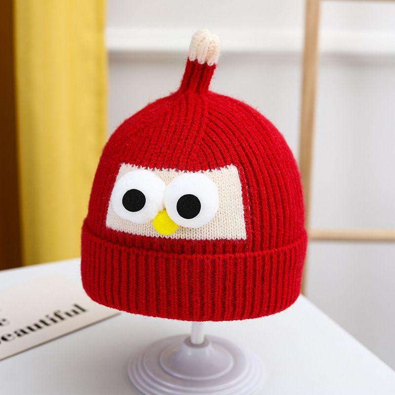 Baby hat autumn and winter new men's and women's ear protectors cute wool hat infant pacifier big eye hat