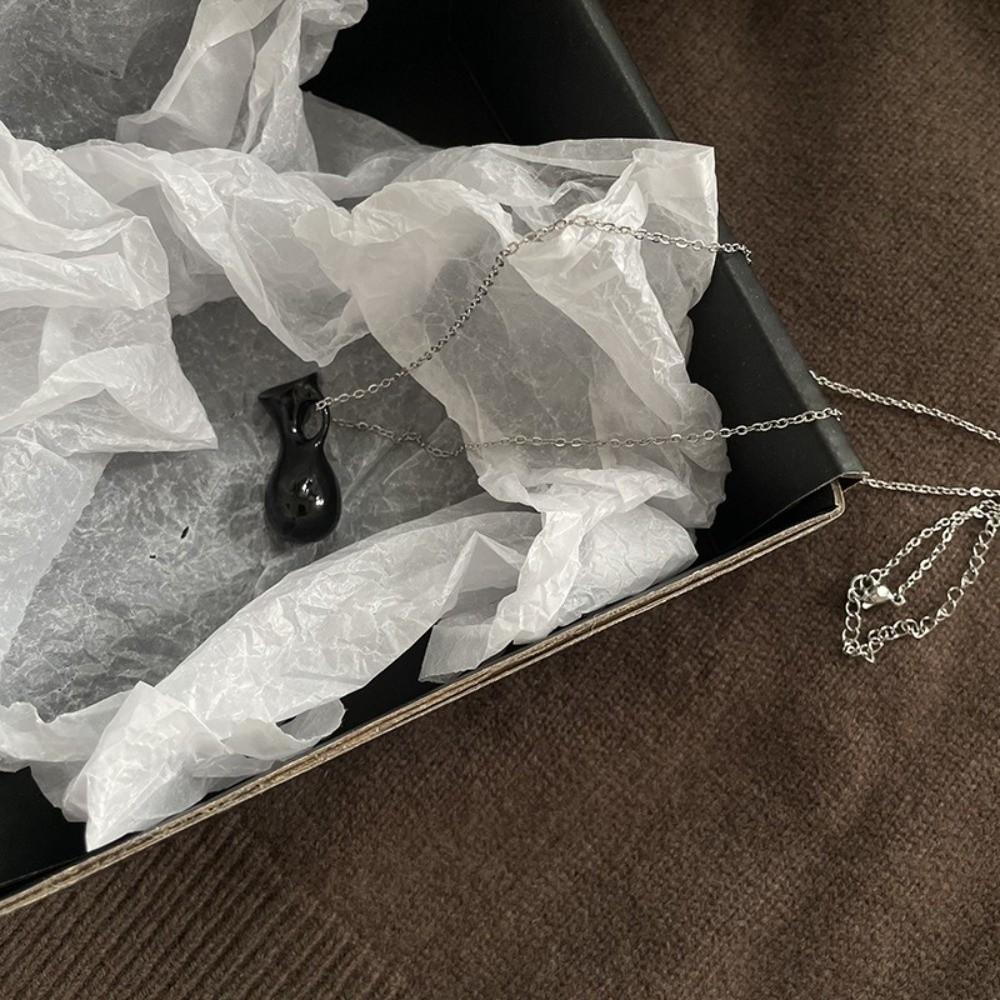 Temperament Water Bottle Pendant Necklace Elegant Fashion Jewelry Ornament Long Sweater Chain  Lady