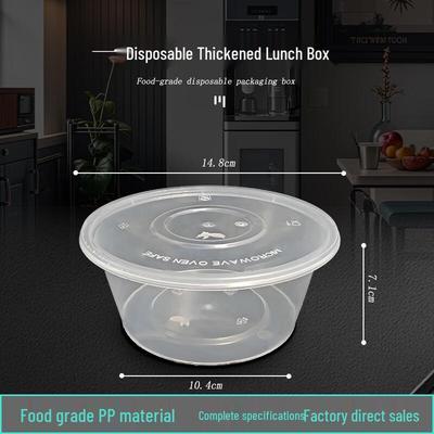 800ml Transparent Round Disposable Food Container