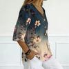 Damenhemden Elegante Freizeit-T-Shirts 3/4-Ärmel Tunika-Oberteile Basic-T-Shirts Pullover Arbeitsblusen