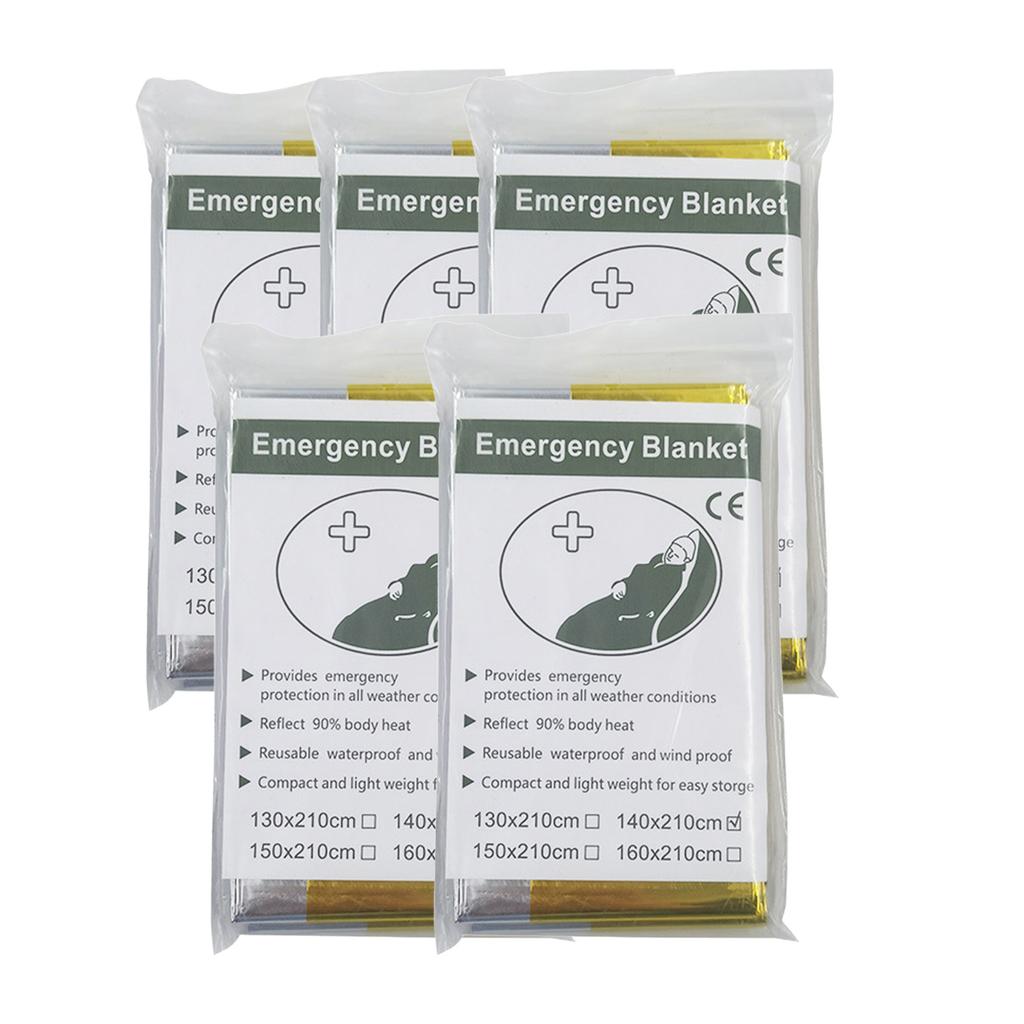 Emergency Thermal Blanket, Lightweight Survival Foil Blanket for Outdoor Camping and First Aid