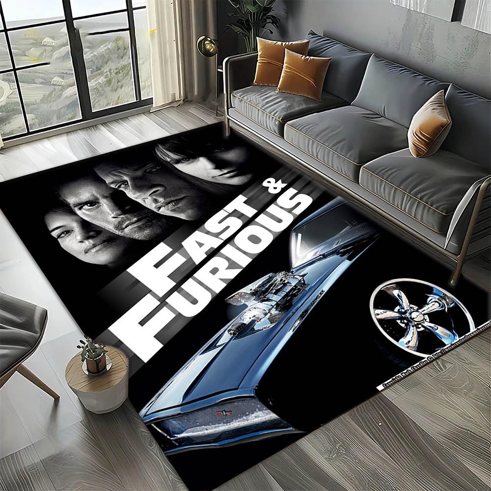 Tappeto Tappeto Artistico Film 3D F-Fast and The F-Furious per Decorazione Stanza Casa Cucina Camera da Letto Divano Regalo Tappeto per Area Bambini Tappetino Antiscivolo