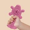 Baby Rattle Teething Toy Infants Food-Grade Silicone Rattle Easy-to-Grip Clean Develops Motor Skills Baby Sensory Development Toy