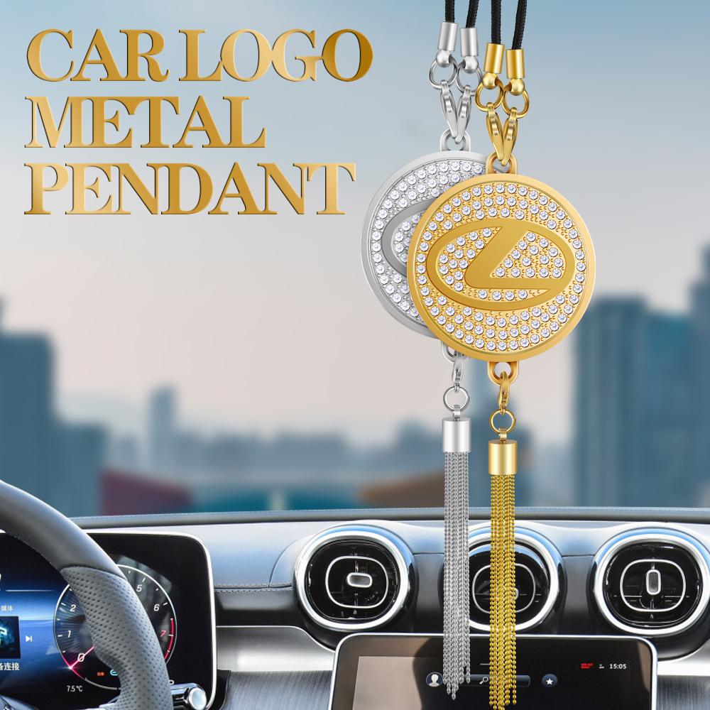 3D Car Metal Hanging Ornament Keychain Rearview Mirror Accessories For LEXUS FSPORT GX460 ES300 RX450h IS250 NX RX GS IS RX400h