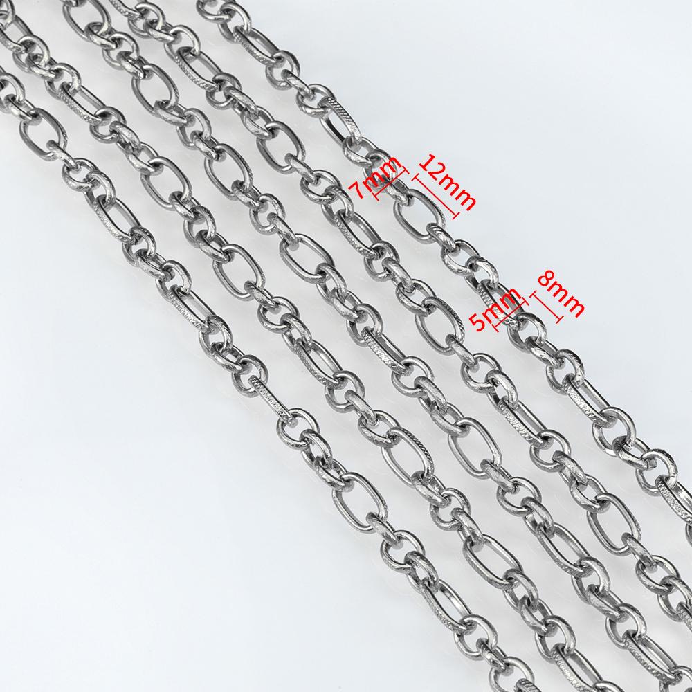 1 Meter Stainless Steel Large Heavy Chunky Hip Hop Punk Link Gold Color Chains DIY Jewelry Materials Handmade Necklace Bracelet
