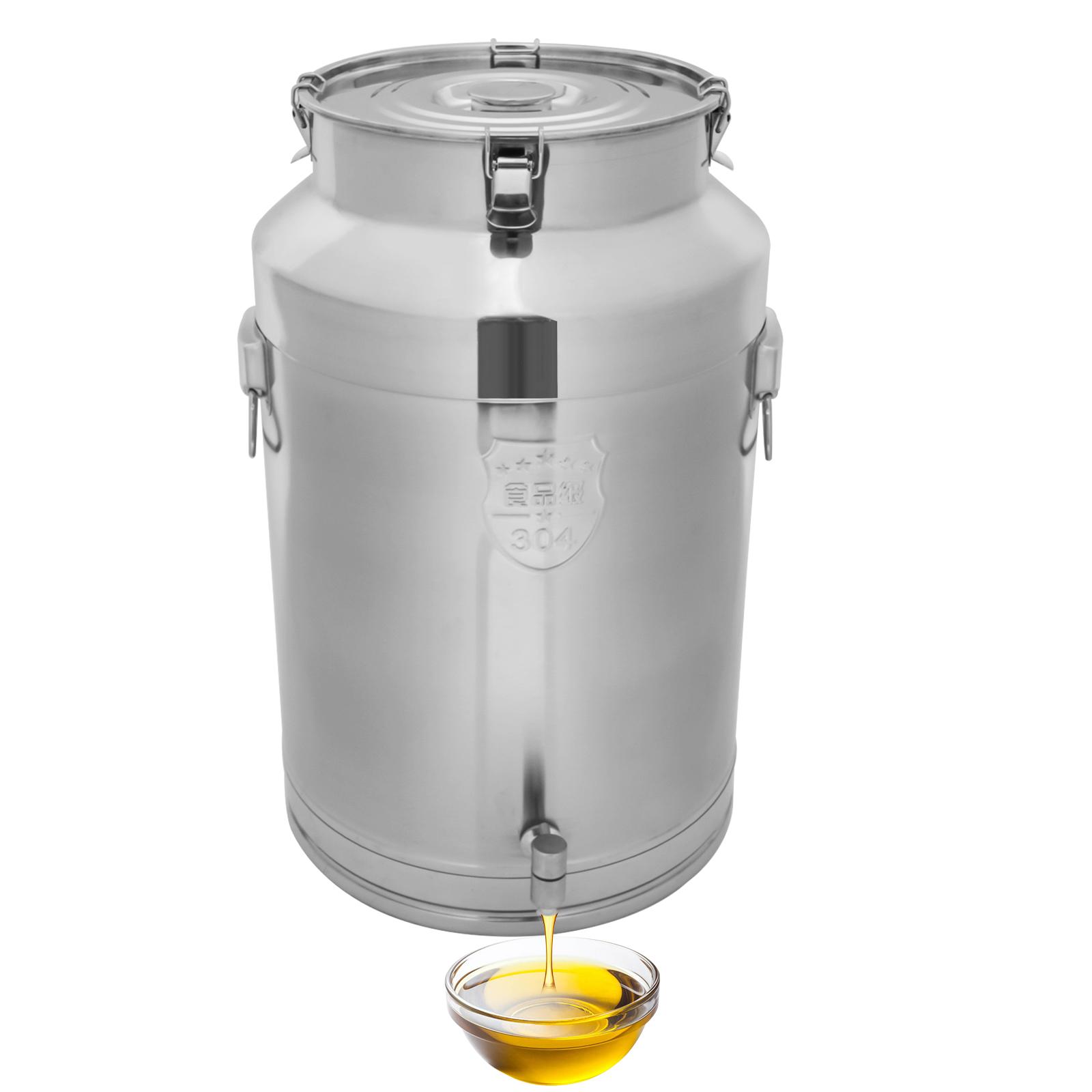 

Stainless Steel Barrel Seal Beer Jug Oil Bottle Ice Bucket Milk Can Storage Canister Transport Can for Restaurant Ranch United States