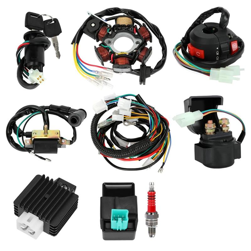 

Complete Wiring Harness Kit 4 Stroke For Tao For Tao Coolster 125Cc 110Cc ATV Quad 4 Wheeler Motorcycle Accessories