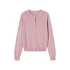 Women's Pink Hollow Knit Cardigan