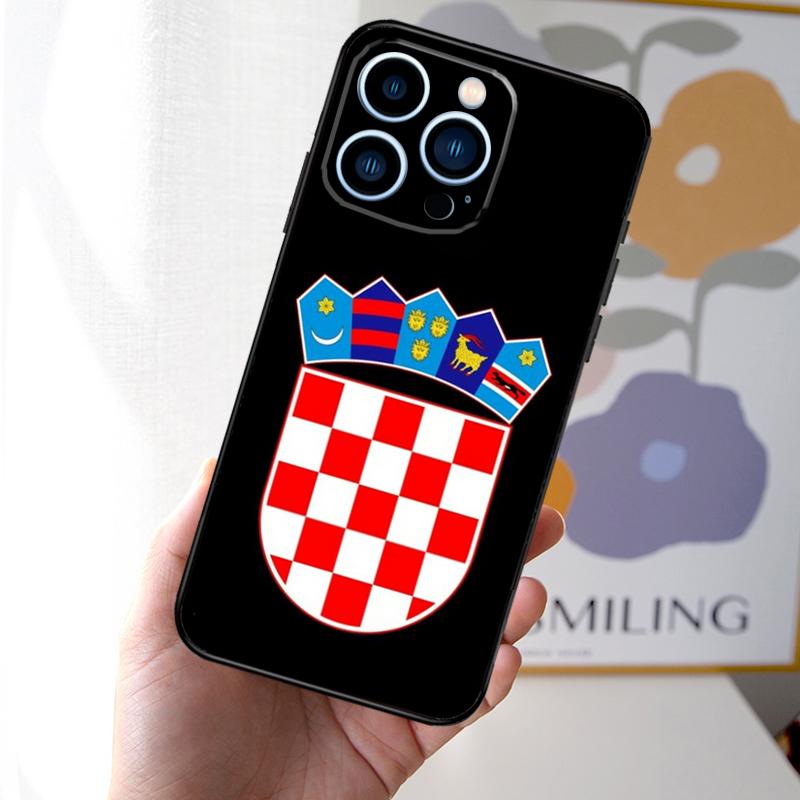 

Croatia Flag Phone Case For iPhone 16 15 14 Plus 13 12 11 Pro Max Mini X XR XS Max 7 8 Soft Cover iPhone 16 Pro