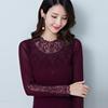 Urban Style T Shirt With Mesh Fabric And Rhinestone Details For Middleaged Women