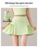 Damen Schnelltrocknendes Sommer Sportbekleidungsset: Badminton, Tennis Skort & Yogaanzug