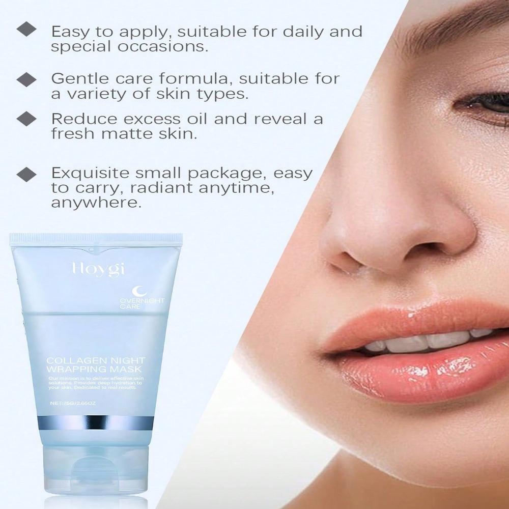 Collagen Peel Off Mask Deep Cleansing Pore Minimizing Facial Treatment for Glowing Skin Hydration Boost