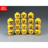 Pack  MOC Bricks Figure Face Boy and Girl Head Expression DIY Educational Building Blocks Toys For Children Gifts