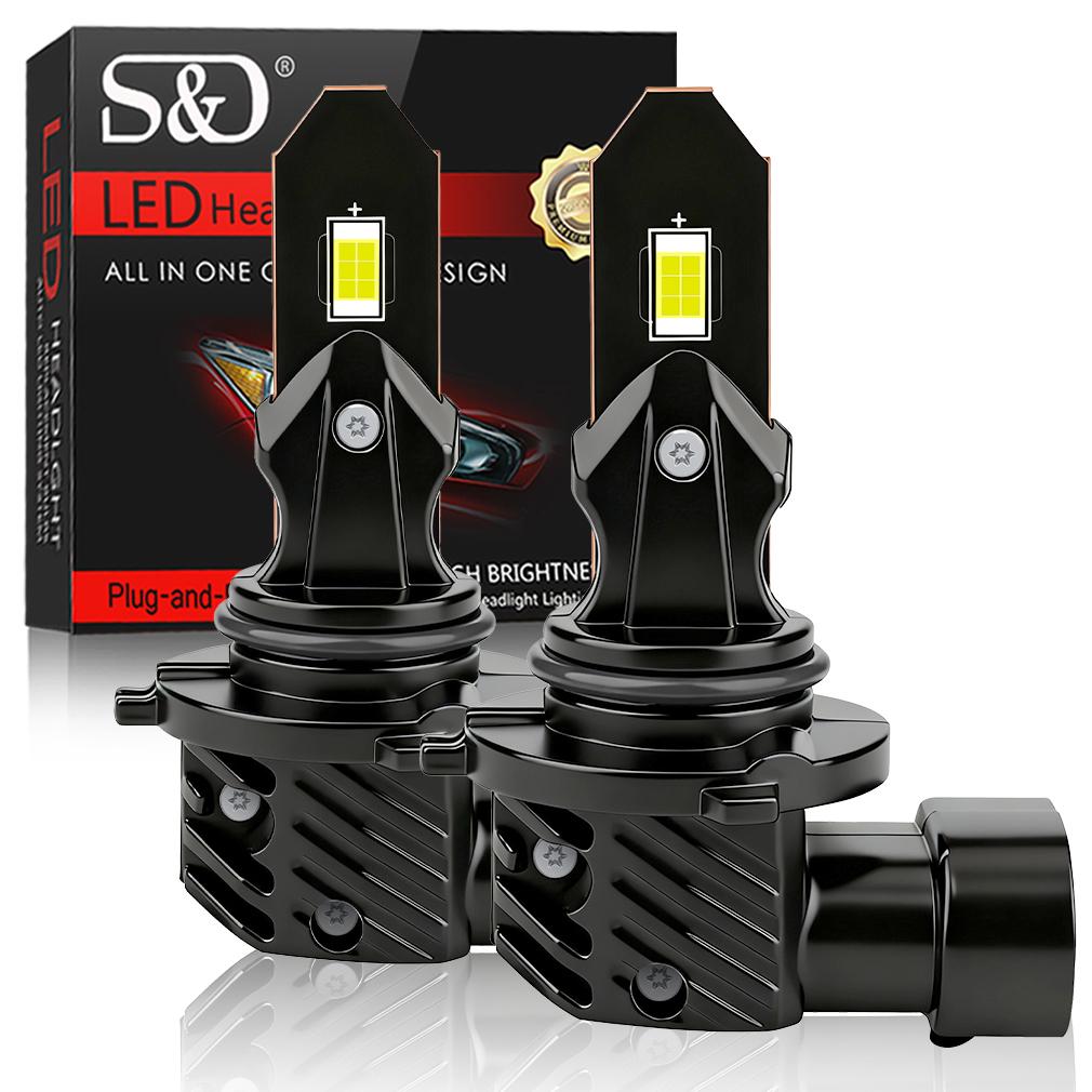 

2Pcs 20000LM H4 H7 LED Headlight Bulbs 1:1 Mini Canbus H11 H8 H1 H3 9005 HB3 9006 HB4 Fanless Car Headlamp DRL Light Auto Fog Lamp 6000K White 9005 HB3