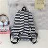 Schoolbag new high-value Korean ins fresh and sweet striped backpack junior high school students lightweight large-capacity backpack