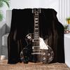 Modern Guitar Pattern Flannel printed blanket suitable for all seasons suitable for living room office sofa and travel 180x250CM