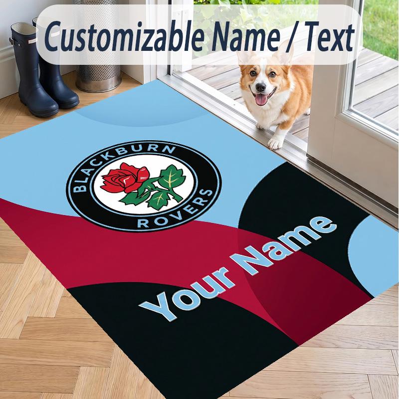 Custom Text Printed Rug Blackburn Rovers Football Non Slip Floor Carpet For Home Room Decor