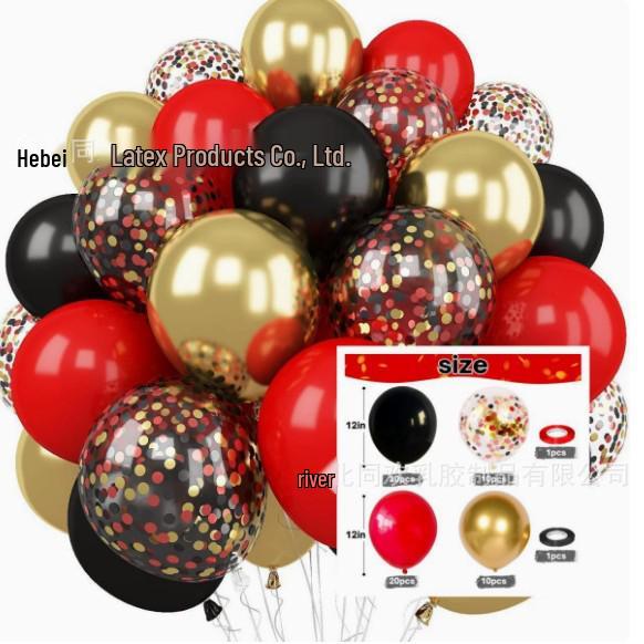 Neues Jahr Matt Glitzer Metallisch Latex Ballon Set für Dekorative Foto Atmosphäre